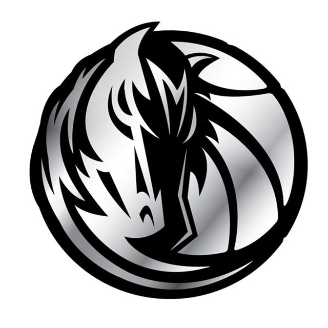 Emblema para automóvil de los Dallas Mavericks, color plateado