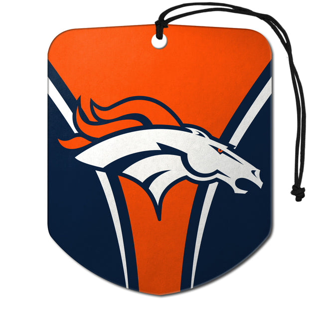 Ambientador con diseño de escudo de los Denver Broncos, paquete de 2