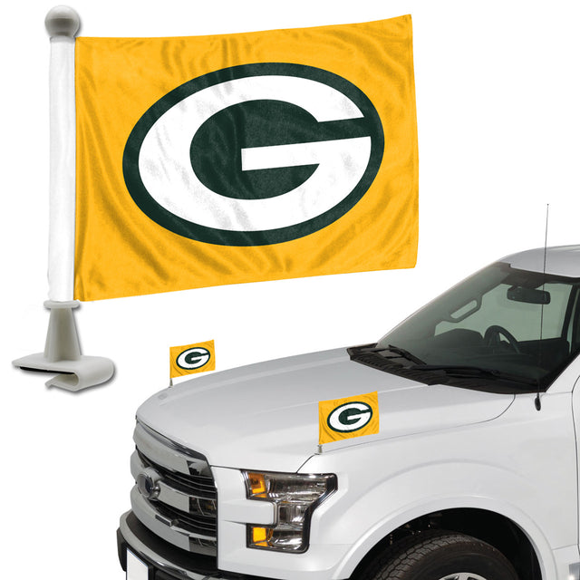 Juego de banderas de los Green Bay Packers, 2 piezas, estilo Ambassador