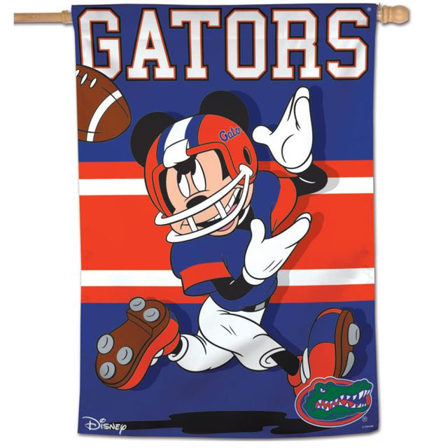 Bandera vertical de Mickey Mouse de Disney y Florida Gators de 28" x 40"