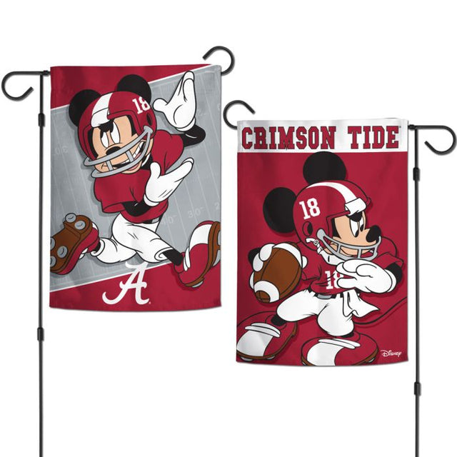 Banderas de jardín de Alabama Crimson Tide/Disney, de 2 lados, 12,5" x 18"