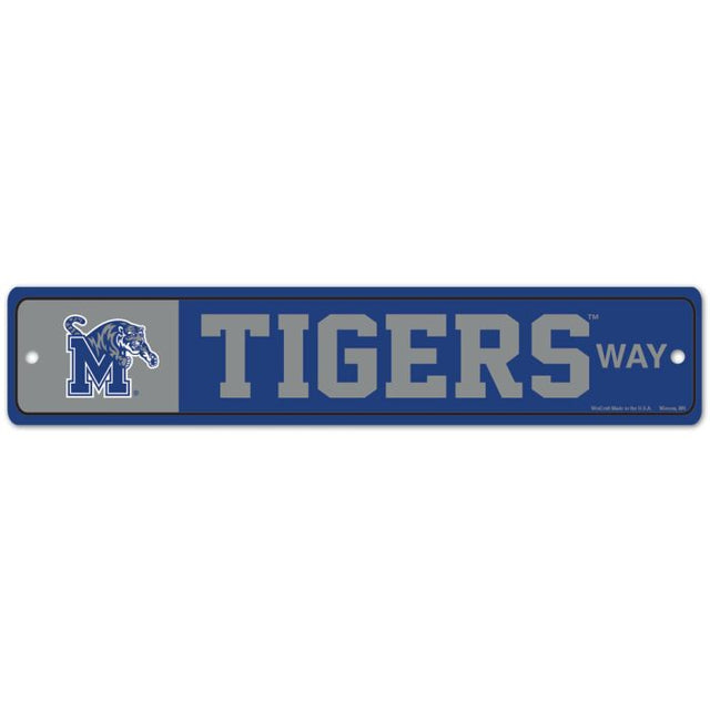 Memphis Tigers Street / Zone Sign 3.75" x 19"