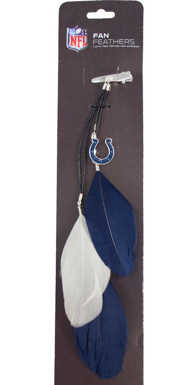 Pinza para el cabello con plumas de colores del equipo de los Indianapolis Colts CO