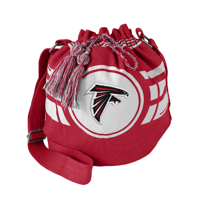 Bolso con cordón estilo cubo de los Atlanta Falcons con diseño ondulado