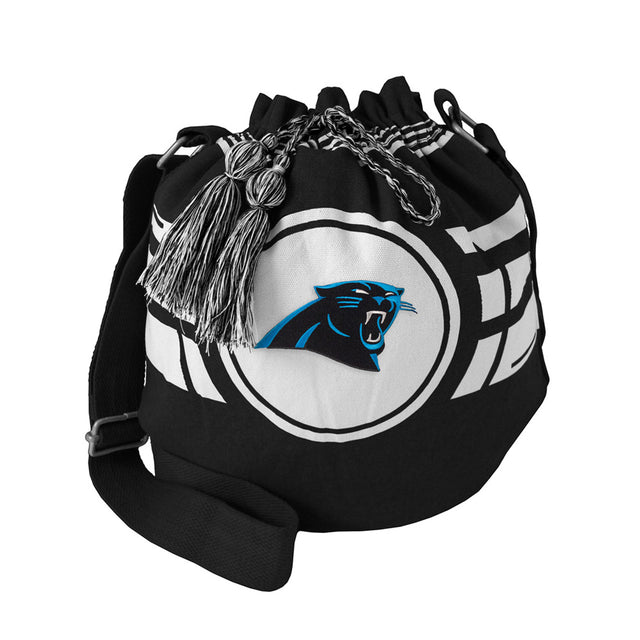 Bolso con cordón estilo cubo con diseño ondulado de los Carolina Panthers