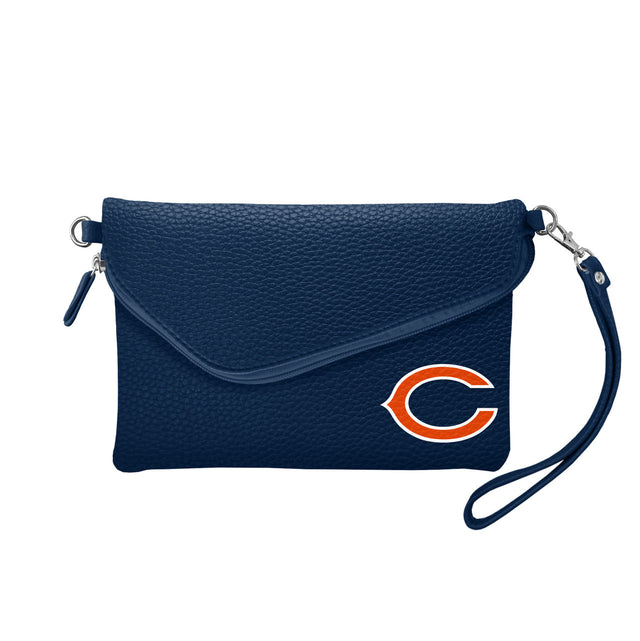 Bolso cruzado plegable Pebble de los Chicago Bears en color azul marino