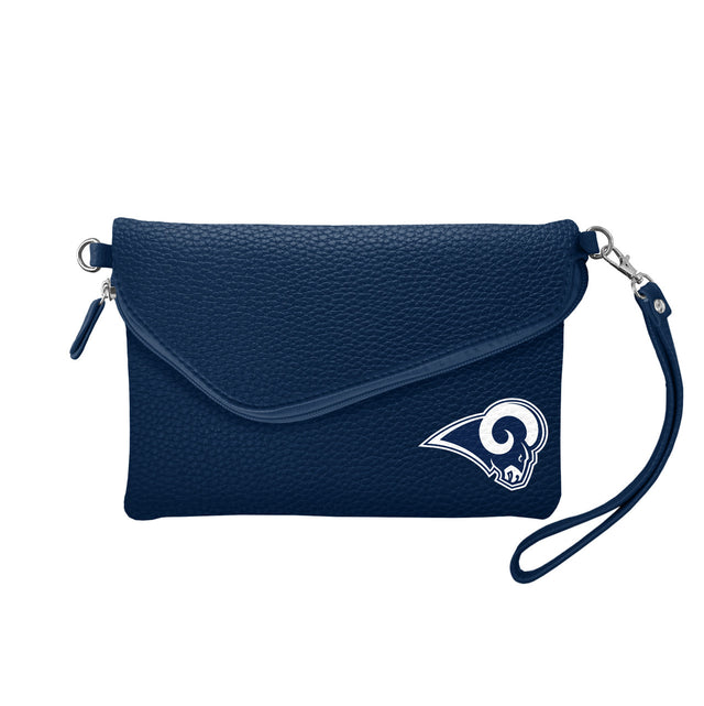 Bolso cruzado plegable Pebble de Los Angeles Rams en color azul marino
