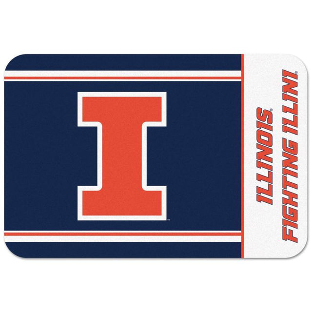 Alfombrilla pequeña de 20" x 30" con la imagen de los Illinois Fighting Illini