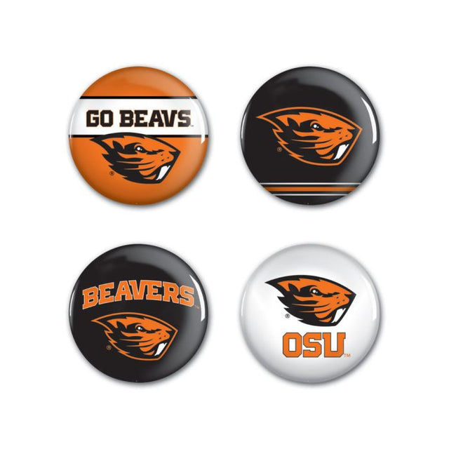 Oregon State Beavers Button 4 Pack 1 1/4" Rnd