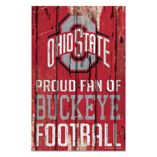 Ohio State Buckeyes Wood Sign 11" x 17" 1/4" thick