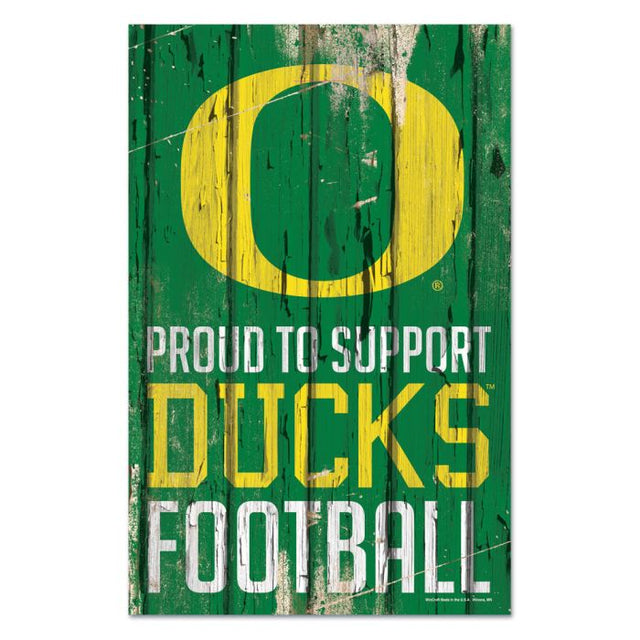 Letrero de madera de los Oregon Ducks, 11" x 17", 1/4" de grosor