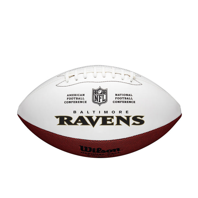 Balón de fútbol de los Baltimore Ravens de tamaño completo para autografiar
