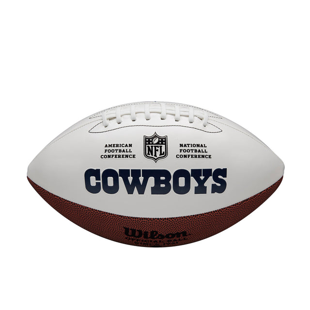 Balón de fútbol de los Dallas Cowboys de tamaño completo para autografiar