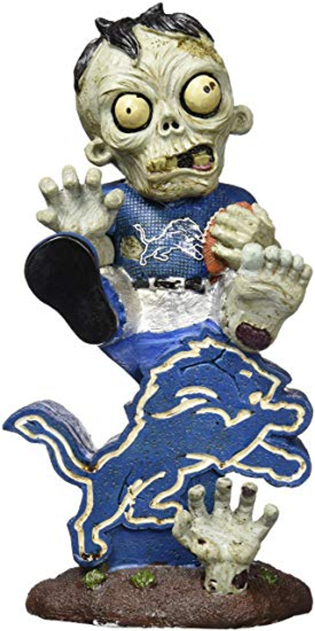 Figura de zombi con el logo de los Detroit Lions CO