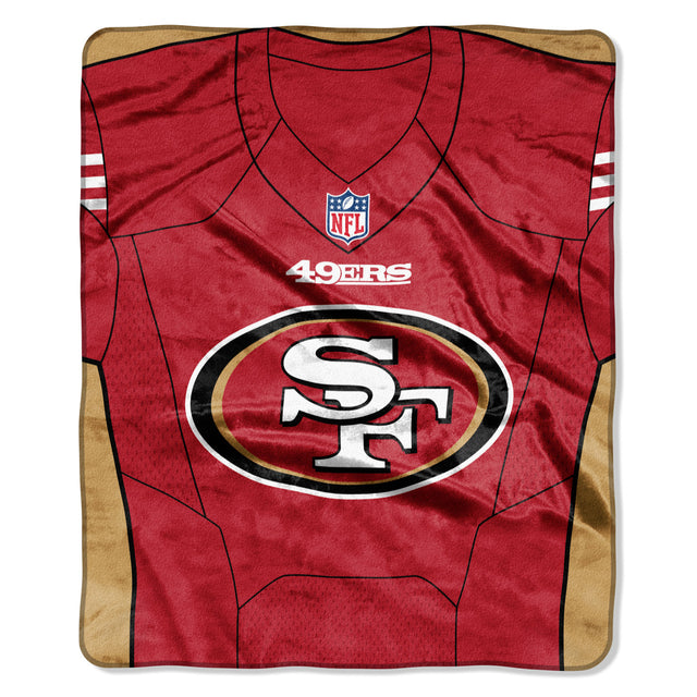 Manta de los San Francisco 49ers de 50 x 60 cm con diseño de camiseta de Raschel