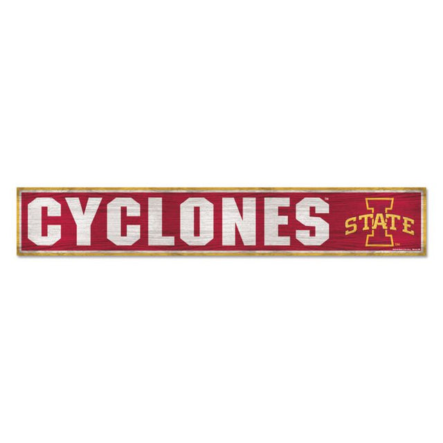 Iowa State Cyclones Wood Sign 6"x36" 3/8" thick