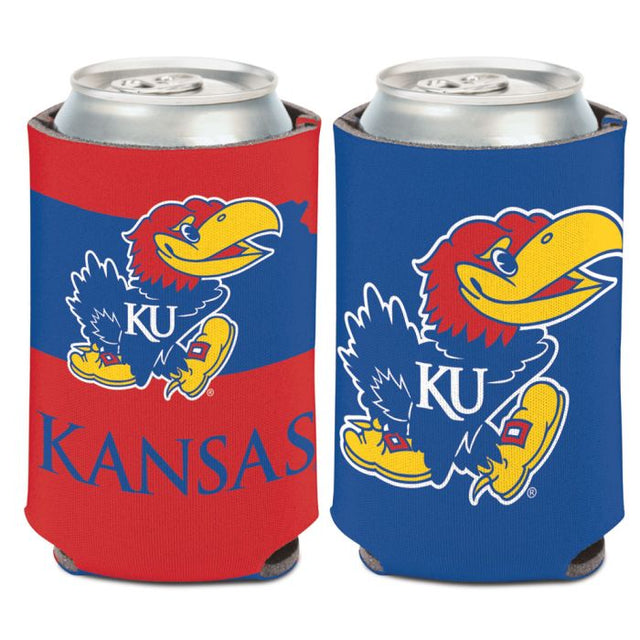 Kansas Jayhawks STATE SHAPE Can Cooler 12 oz.
