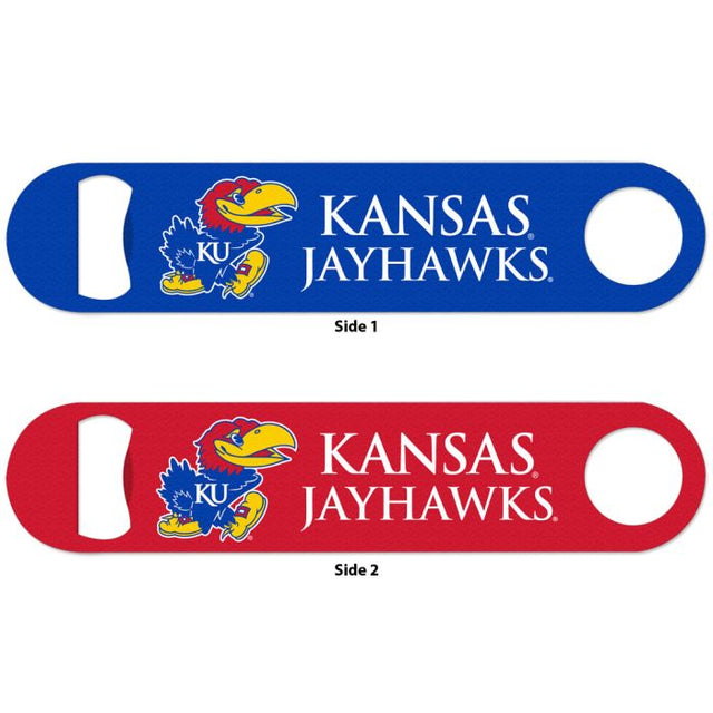 Kansas Jayhawks Metal Bottle Opener 2 Sided
