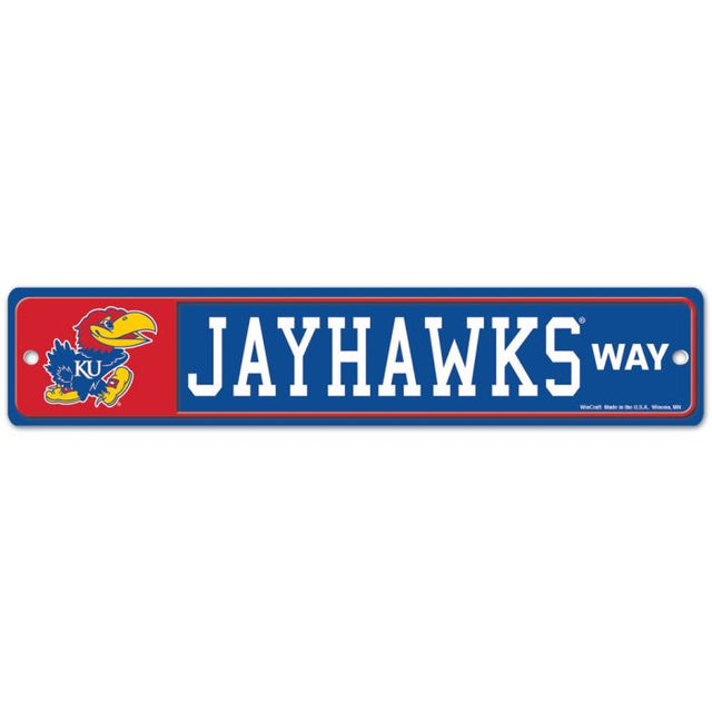 Kansas Jayhawks Street / Zone Sign 3.75" X 19"