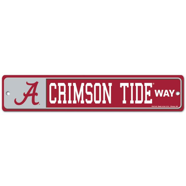 Señal de calle/zona de Alabama Crimson Tide de 3,75" x 19"