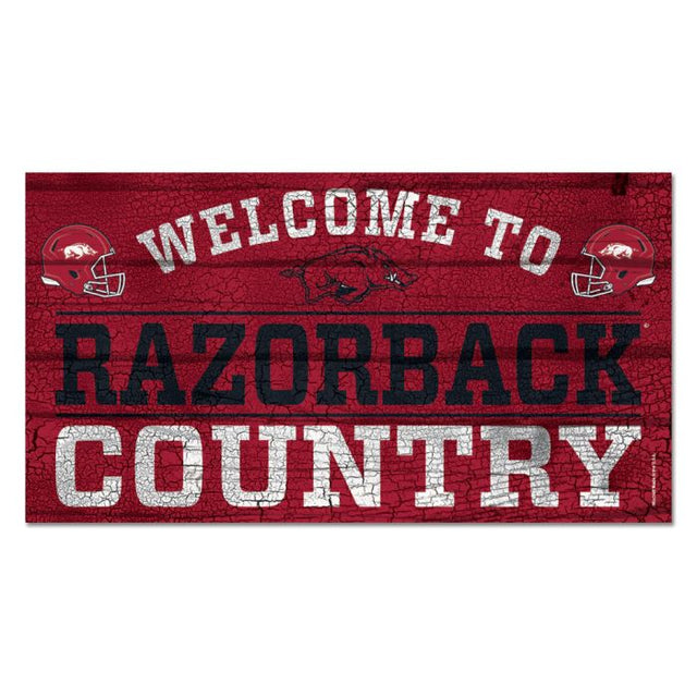 Letrero de madera de Arkansas Razorbacks, 13" x 24", 1/4" de grosor