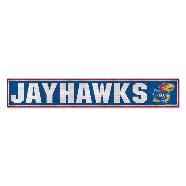 Kansas Jayhawks Wood Sign 6"x36" 3/8" thick