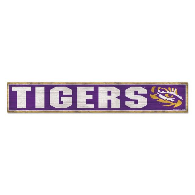 LSU Tigers Wood Sign 6"x36" 3/8" thick