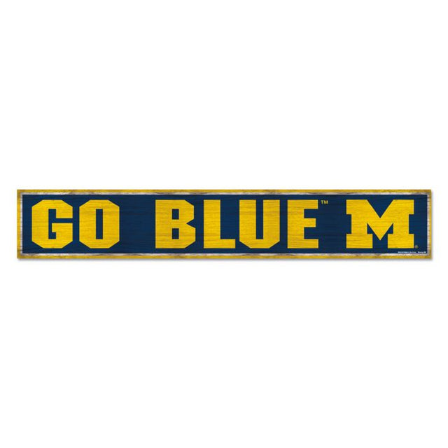 Michigan Wolverines Wood Sign 6"x36" 3/8" thick