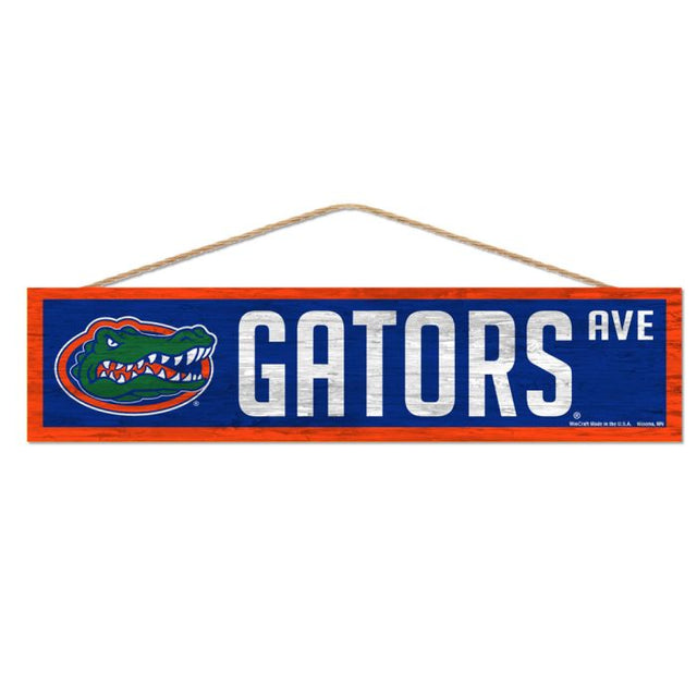 Letrero de madera de Florida Gators con cuerda de 4" x 17"