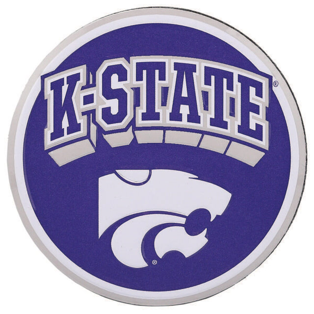 Imán redondo de metal de la Universidad Estatal de Kansas