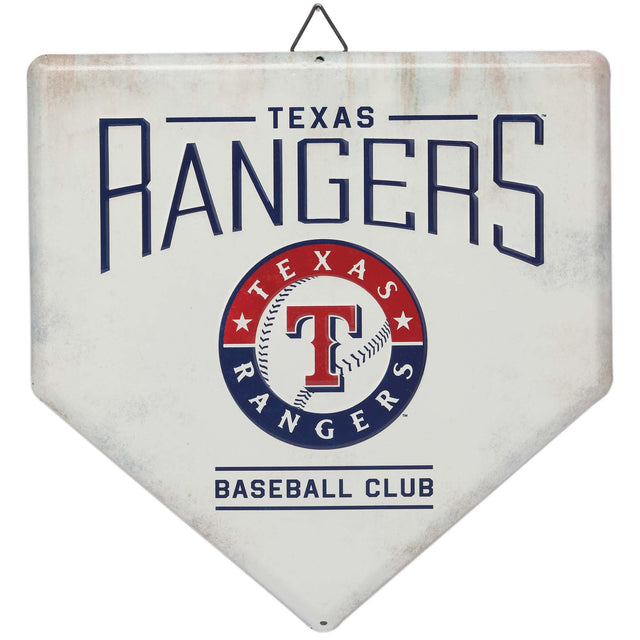 Texas Rangers Home Plate Metal Wall Decor