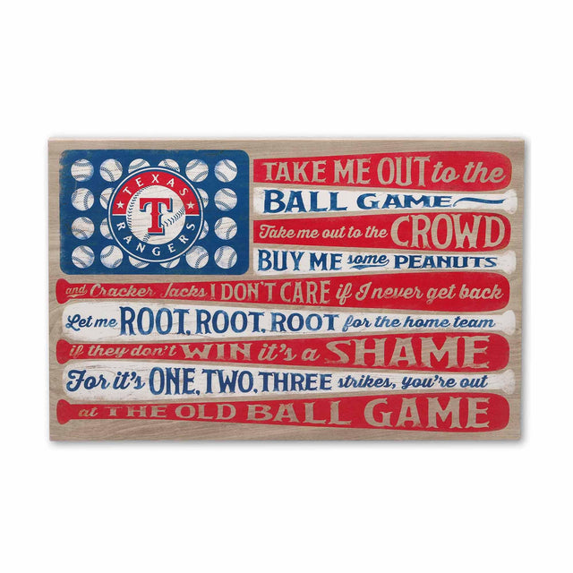 Texas Rangers Canvas Flag Wall Decor
