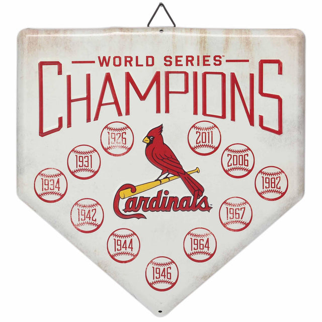 St. Louis Cardinals Home Plate Metal Wall Decor