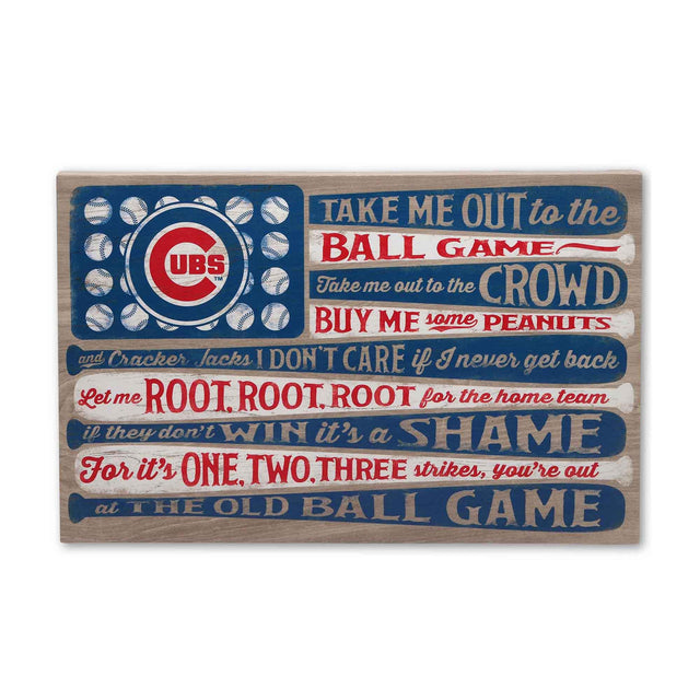 Chicago Cubs Canvas Flag Wall Decor