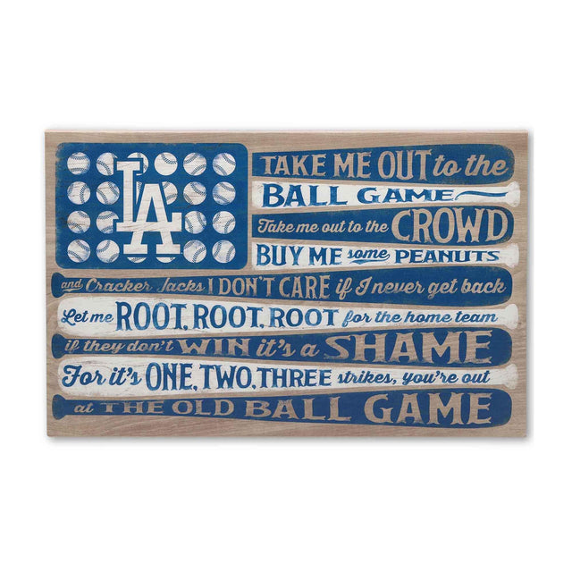 Los Angeles Dodgers Canvas Flag Wall Decor
