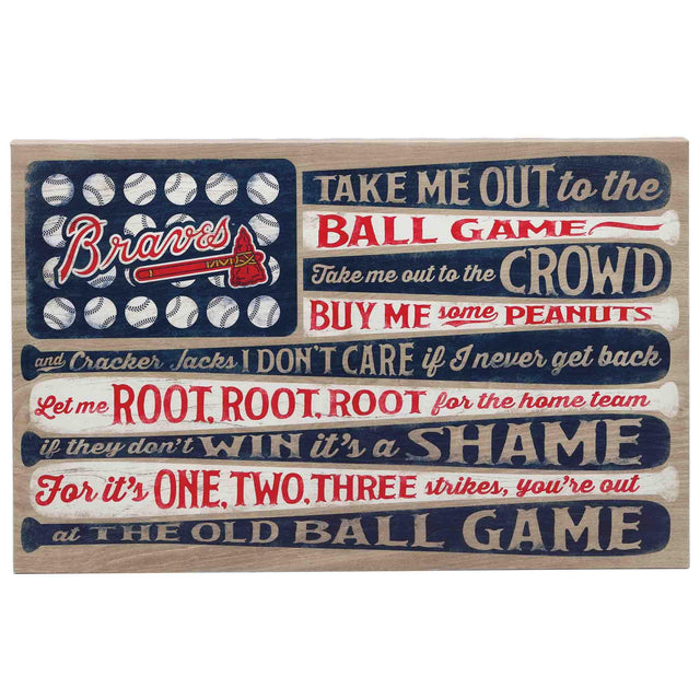 Atlanta Braves Canvas Flag Wall Decor