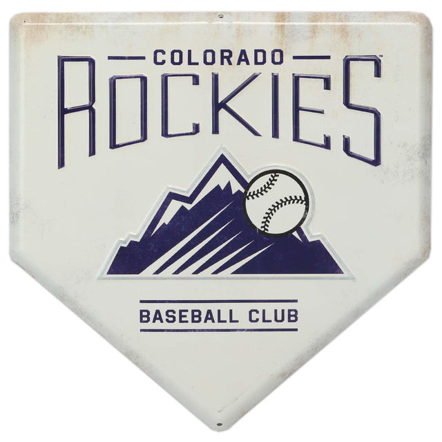 Colorado Rockies Home Plate Metal Wall Decor