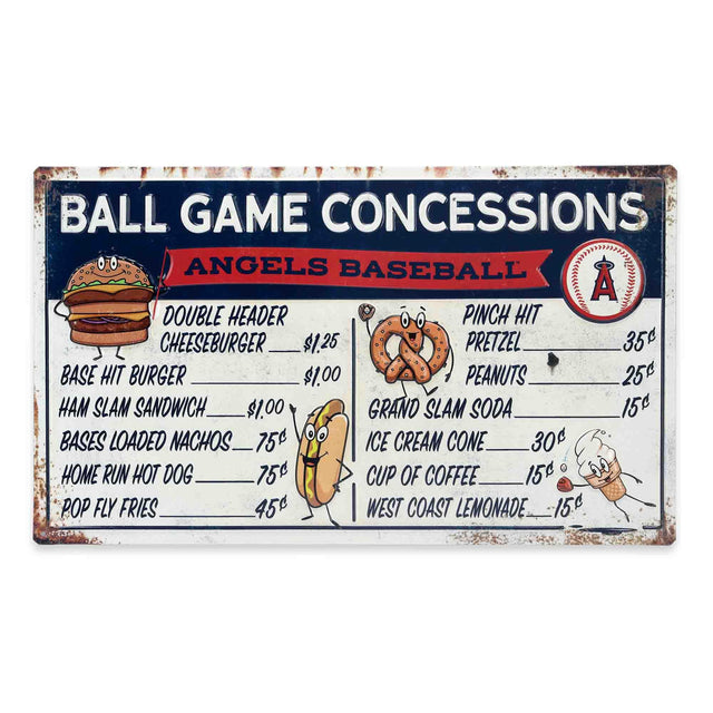 Los Angeles Angels Ball Park Concessions Metal Sign