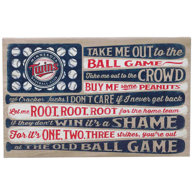 Minnesota Twins Canvas Flag Wall Decor
