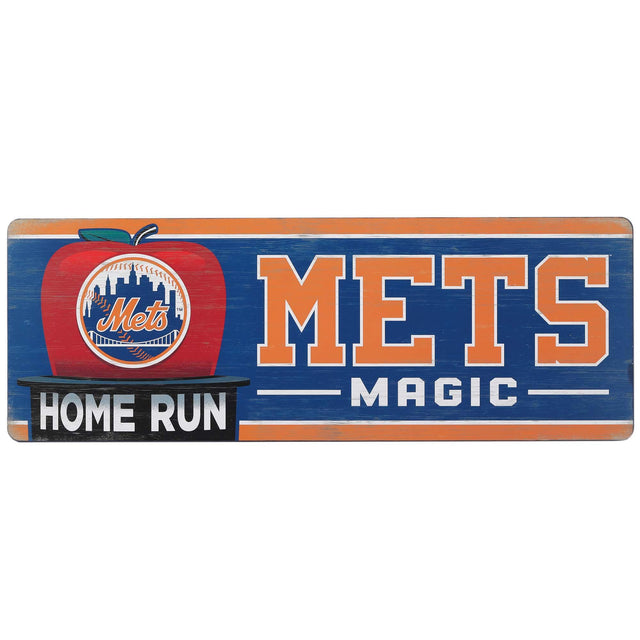 Decoración de pared de madera de los Mets de Nueva York