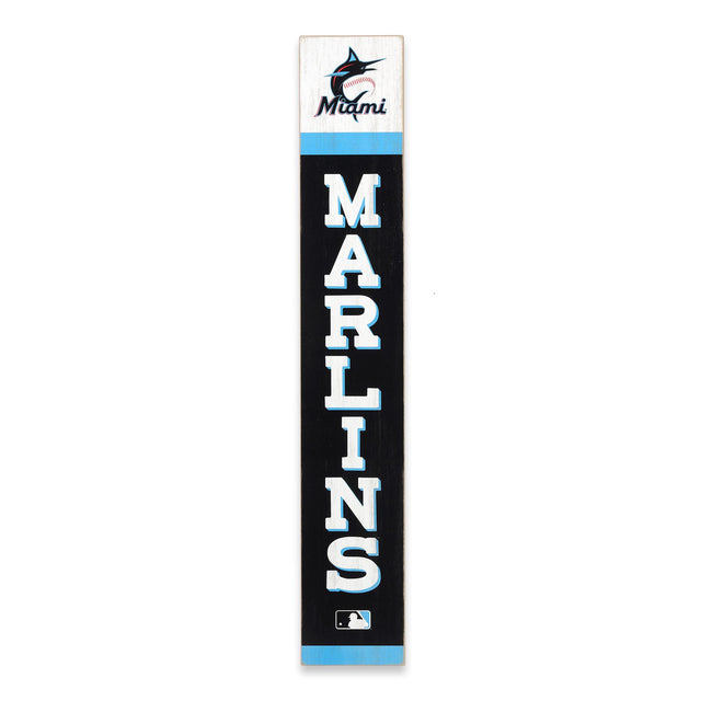 Miami Marlins Team Spirit Vertical Wood Wall Decor
