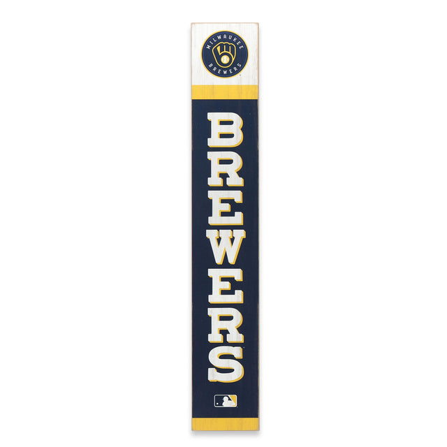 Milwaukee Brewers Team Spirit Vertical Wood Wall Decor