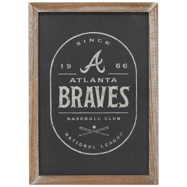 Atlanta Braves Ball Club Framed Wood Wall Decor