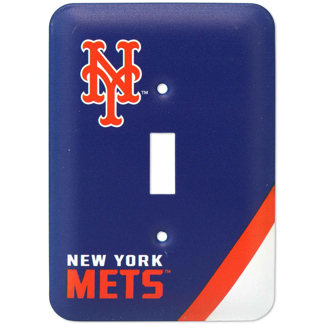 Placa de interruptor de metal de los Mets de Nueva York