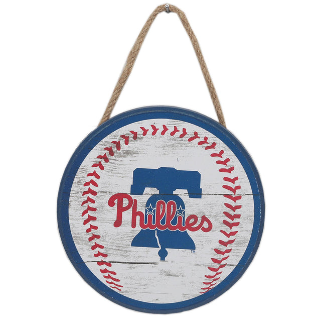 Cartel de béisbol de los Phillies de Filadelfia colgado