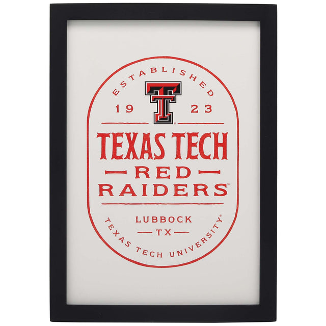 Texas Tech University Badge Framed Wood Wall Decor