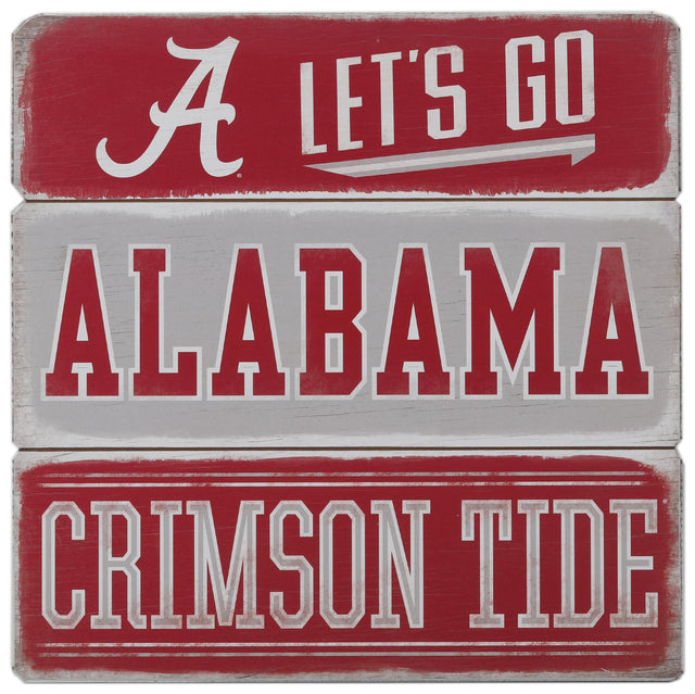 University of Alabama Planked Wood Wall Decor