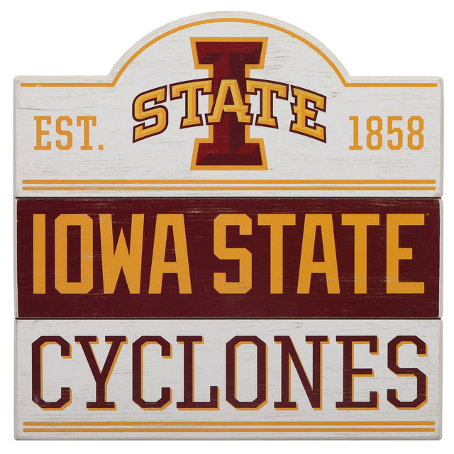 Iowa State University Bump Planked Wood Wall Decor