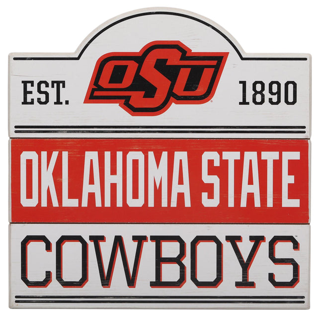 Oklahoma State University Bump Planked Wood Wall Decor