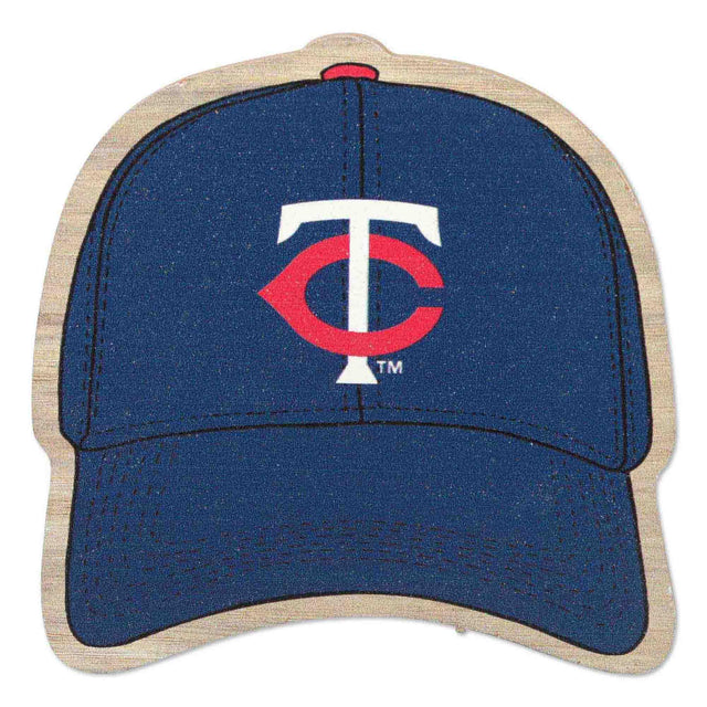 Minnesota Twins Baseball Cap Wood Magnet